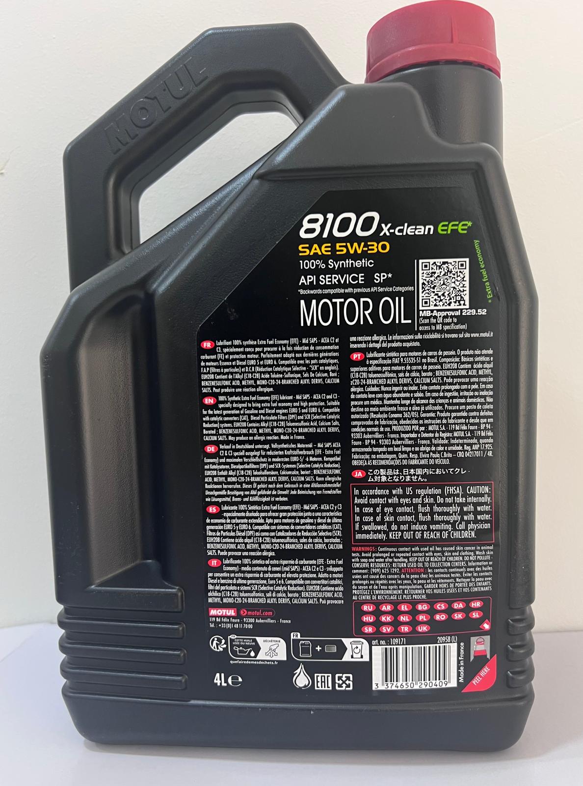 Motul 8100 X-clean EFE 5W-30 5L