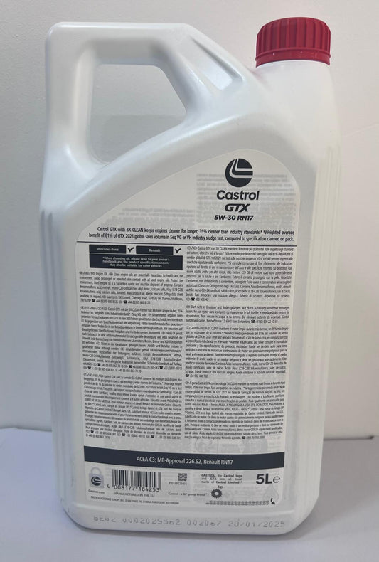 Castrol GTX 5W-30 RN17 5L